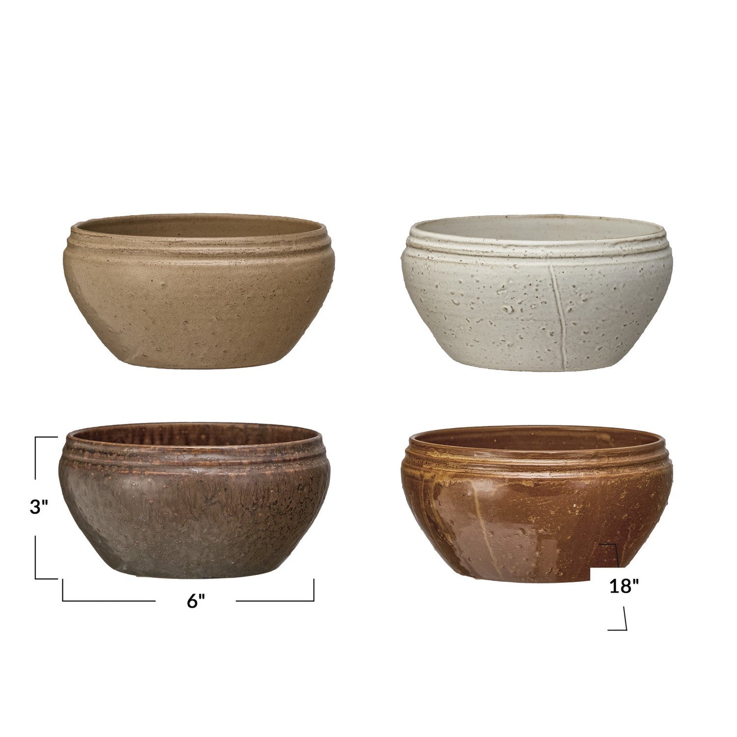 Reactive Glaze Stoneware Bowls