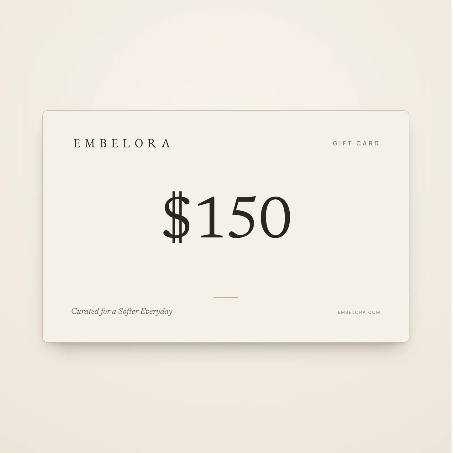 Embelora $150 gift card
