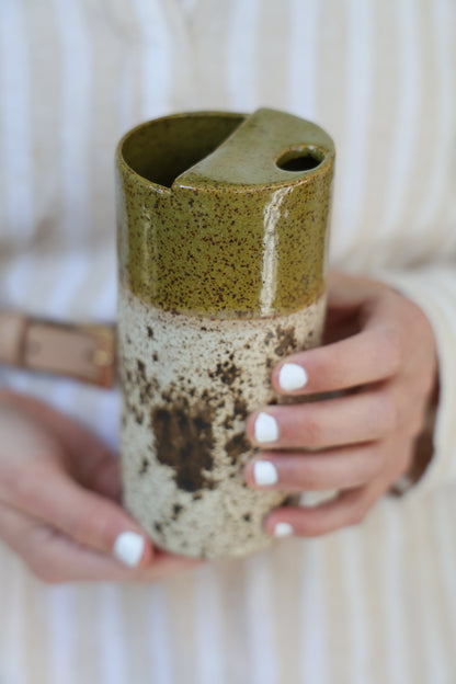 Speckled Stoneware Travel Mug