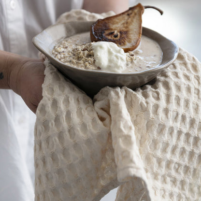 Stonewashed Waffle Weave Tea Towel