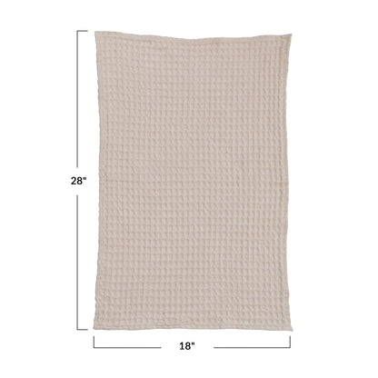 Stonewashed Waffle Weave Tea Towel