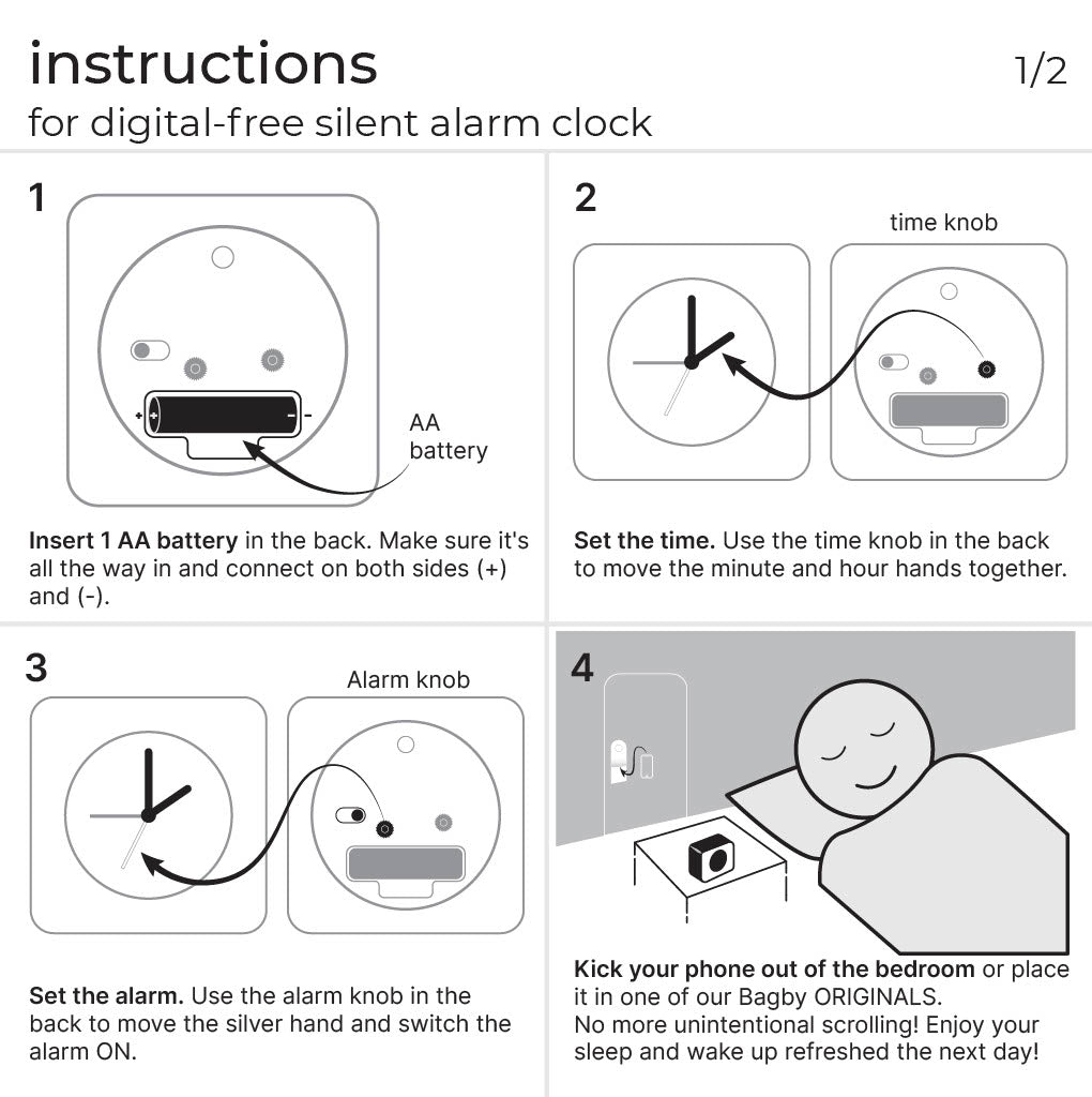 Silent Bedside Alarm Clock