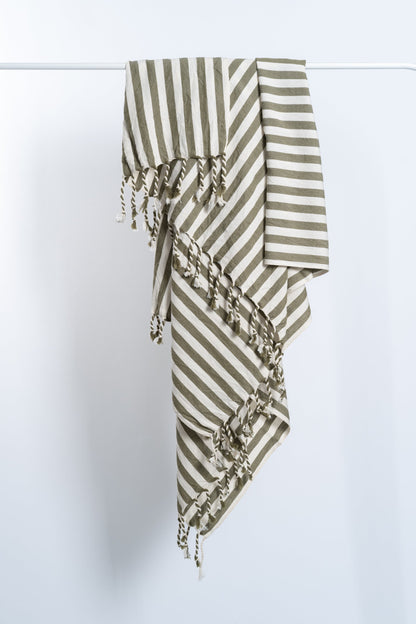 Girit Haki Cotton Linen Towel