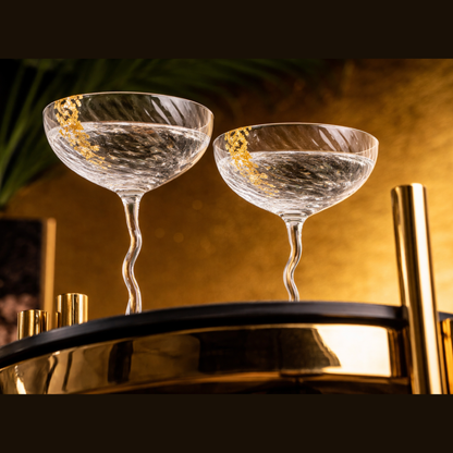Vivre Crystal Coupe Glasses, Set of 4