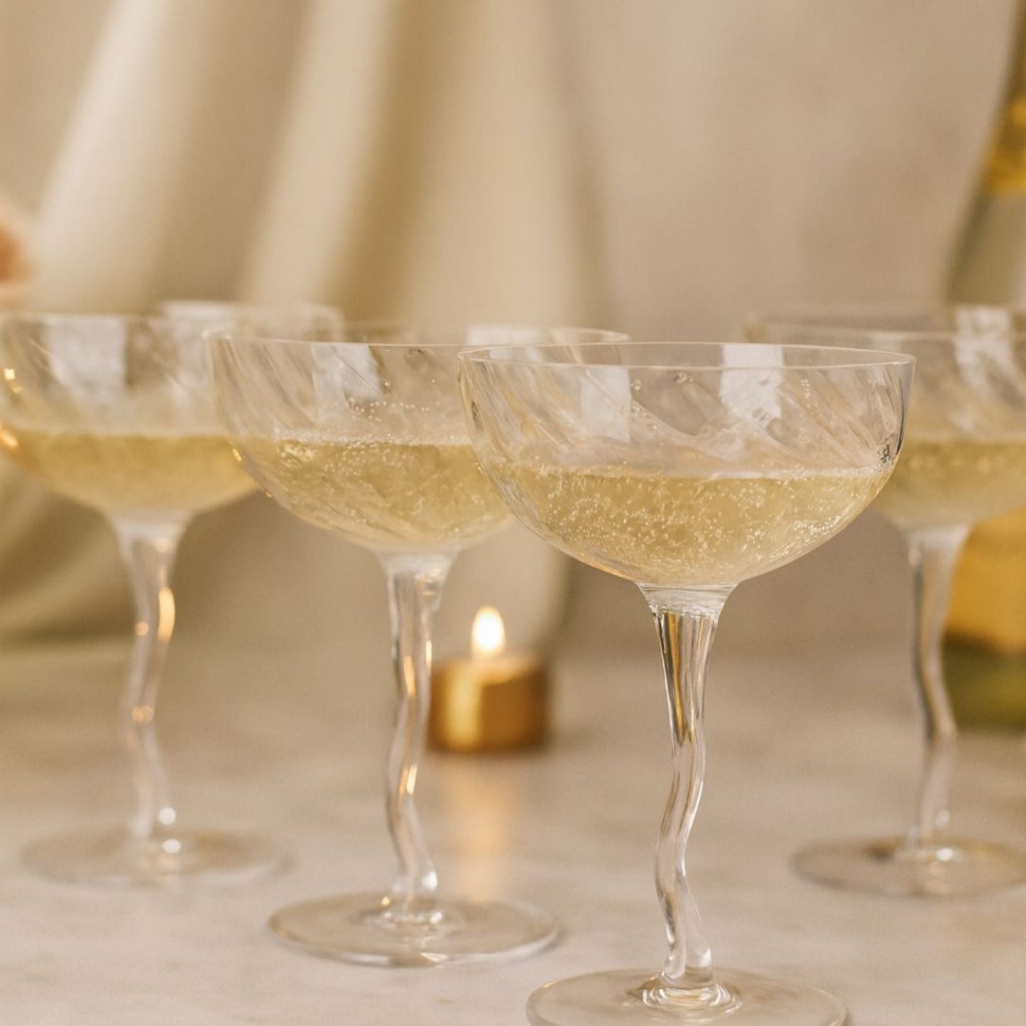 Vivre Crystal Coupe Glasses, Set of 4