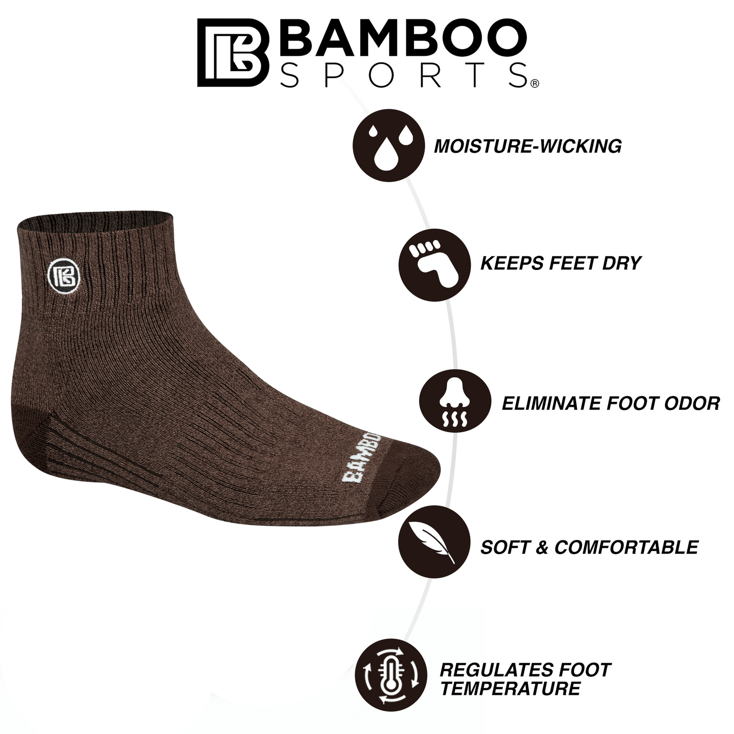 Bamboo Rayon Crew Socks
