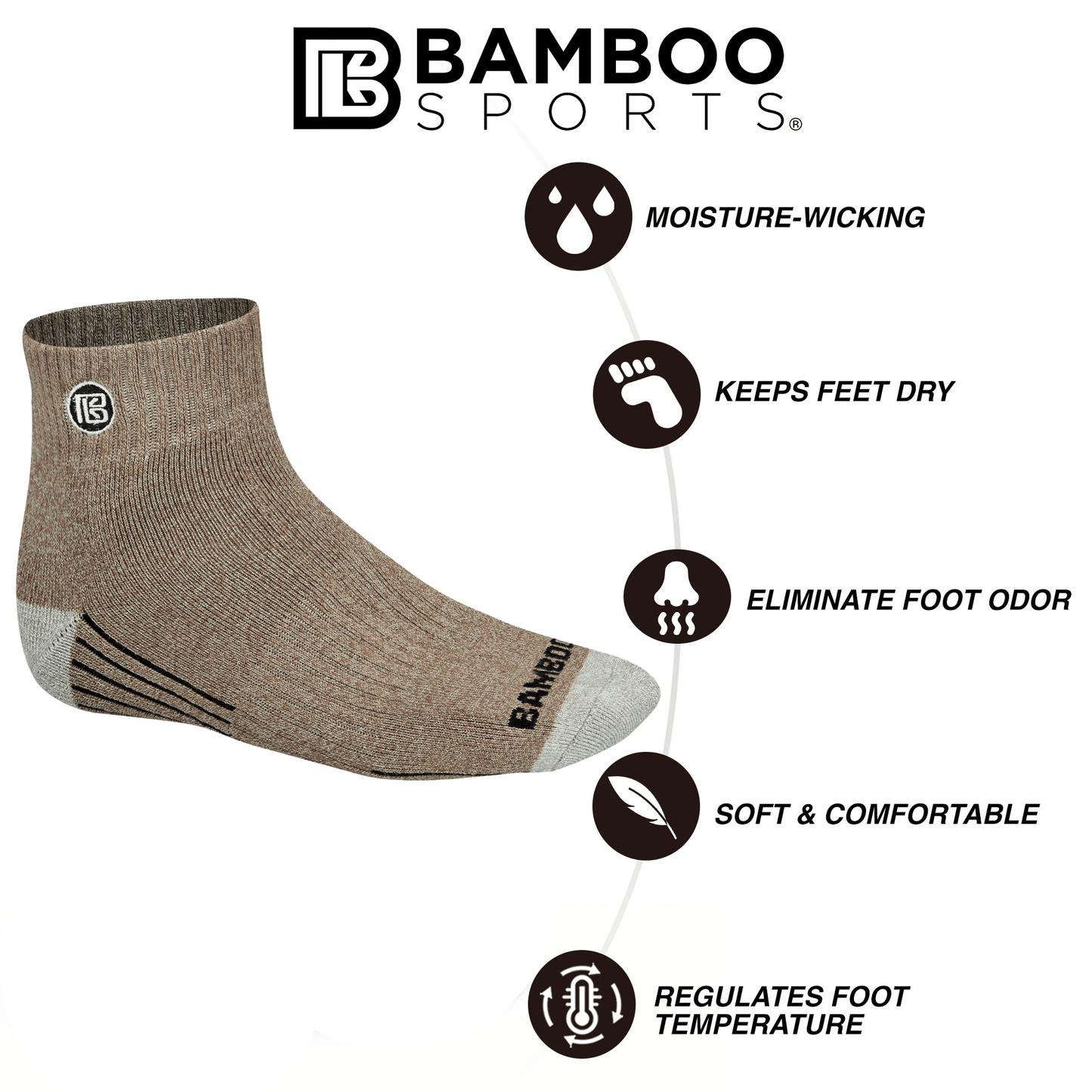 Bamboo Rayon Crew Socks