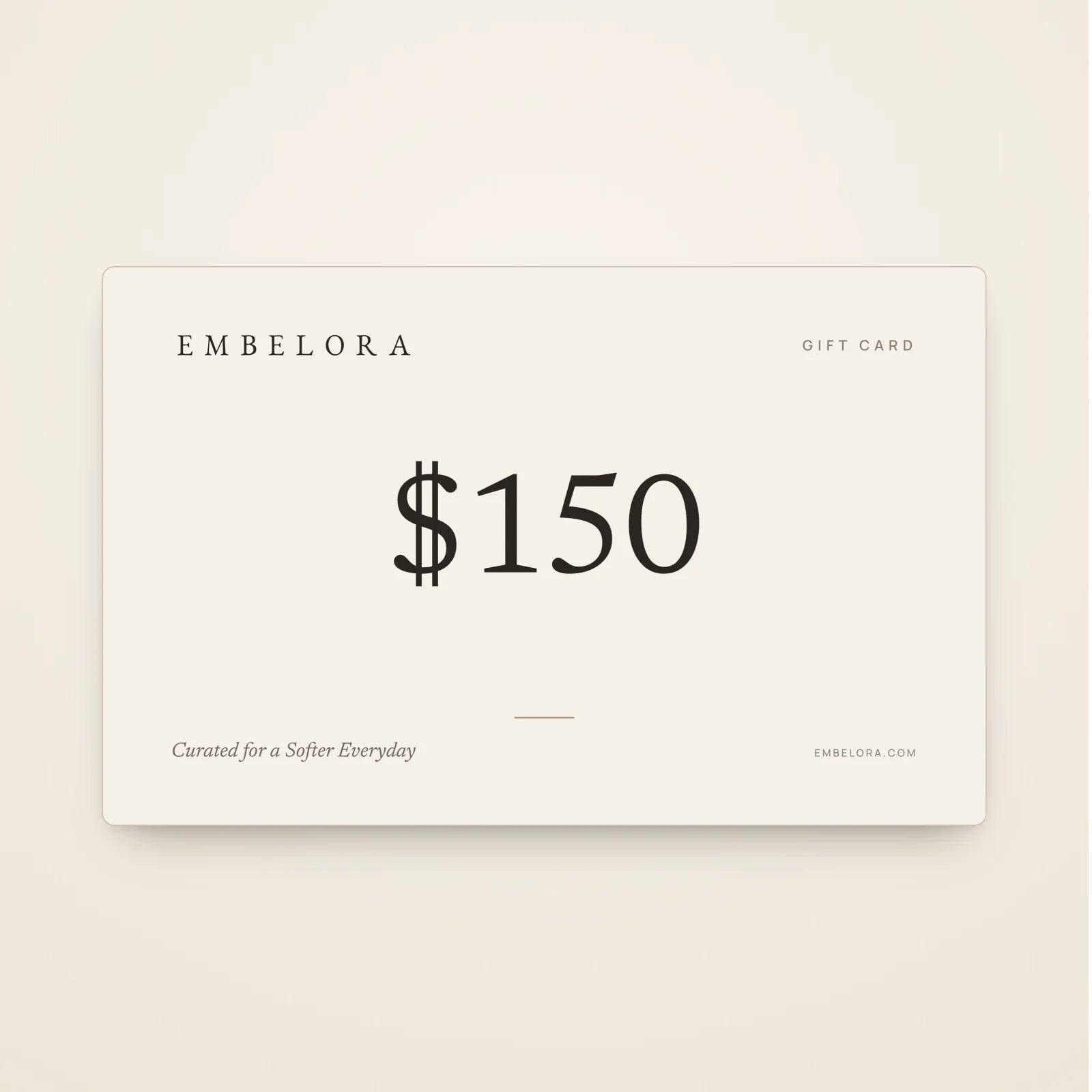 Embelora $150 gift card
