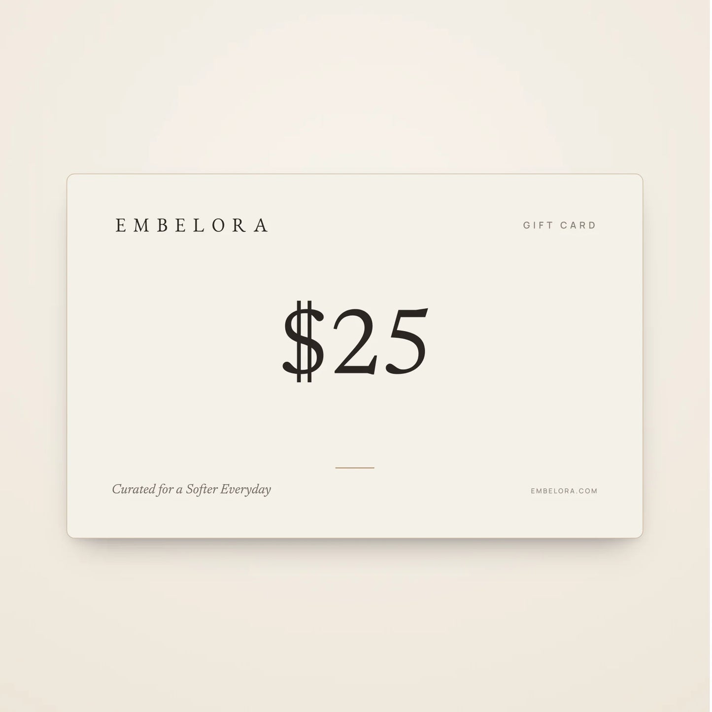Embelora $25 gift card