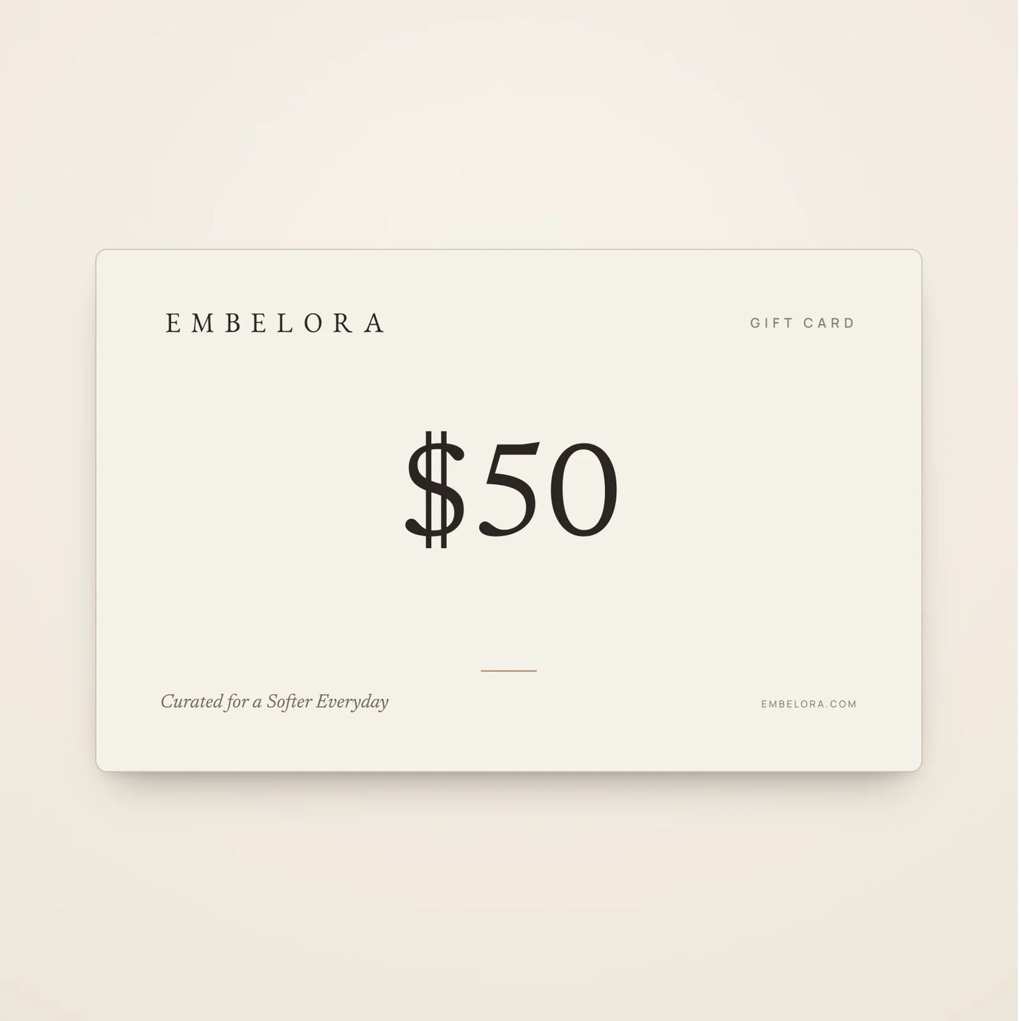 Embelora $50 gift card