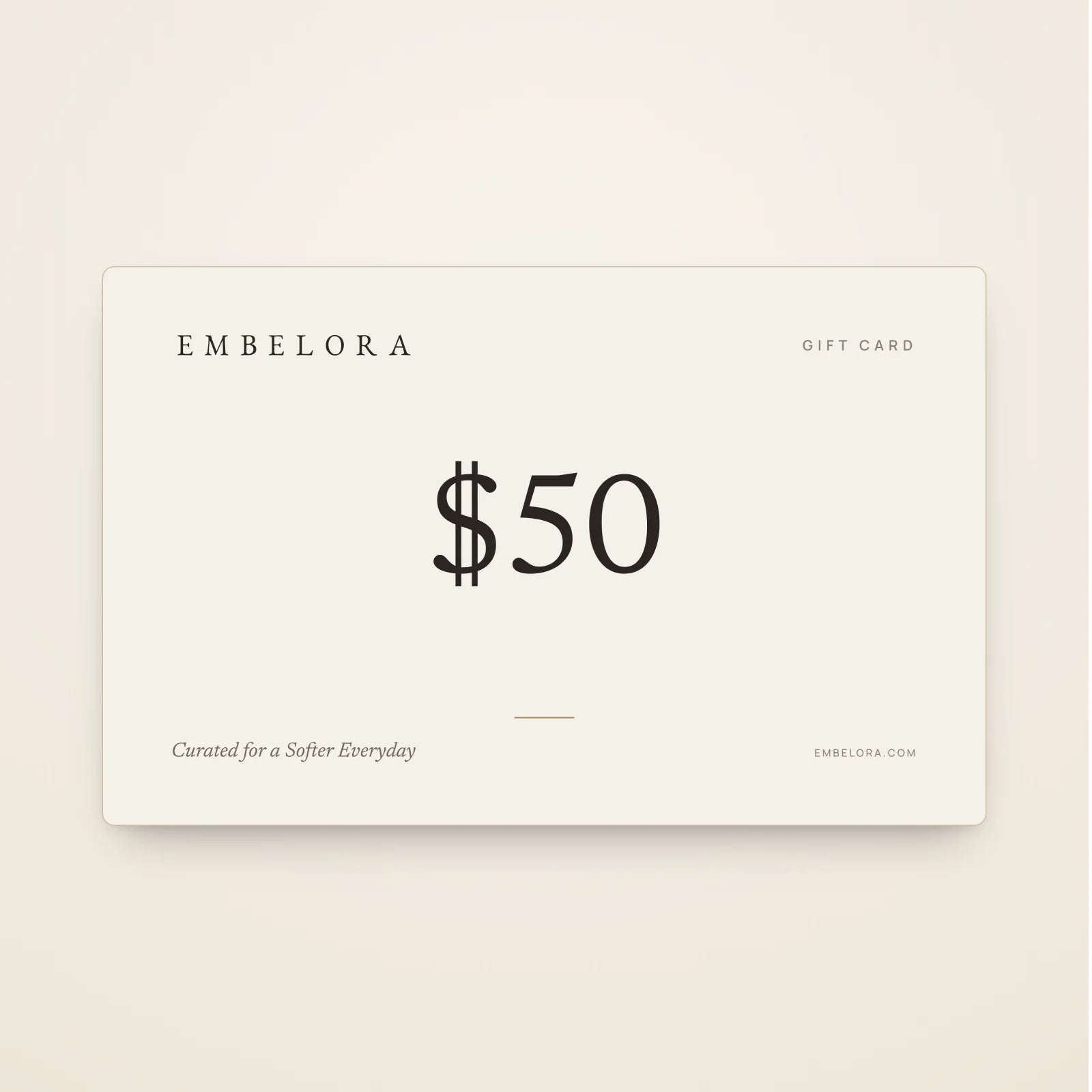 Embelora $50 gift card